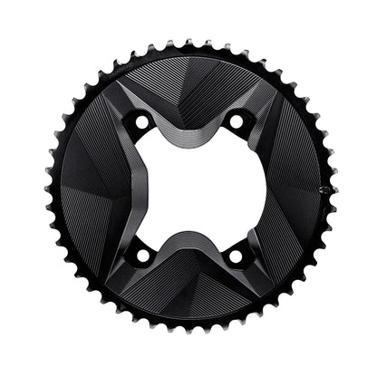 Par de Pratos 12V ALUGEAR AERO 110 BCD para Shimano GRX Preto