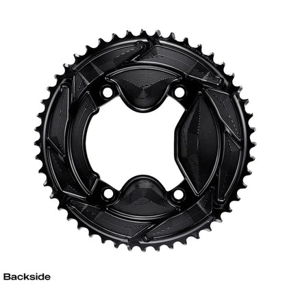 Par de Pratos 12V ALUGEAR AERO 110 BCD para Shimano GRX Preto