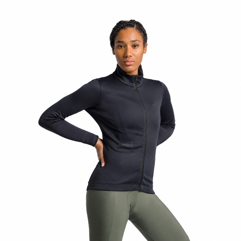 Casaco SPORTFUL CLASSIC 2 para mulher, preto, vista de frente sobre fundo branco