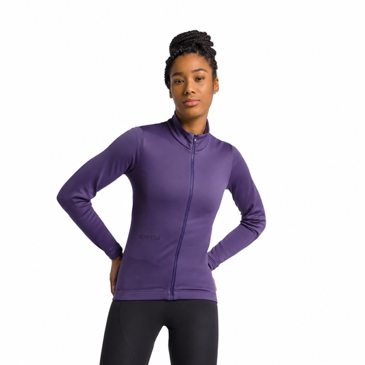 Casaco de senhora SPORTFUL CLASSIC 2 violeta, vista de frente sobre fundo branco