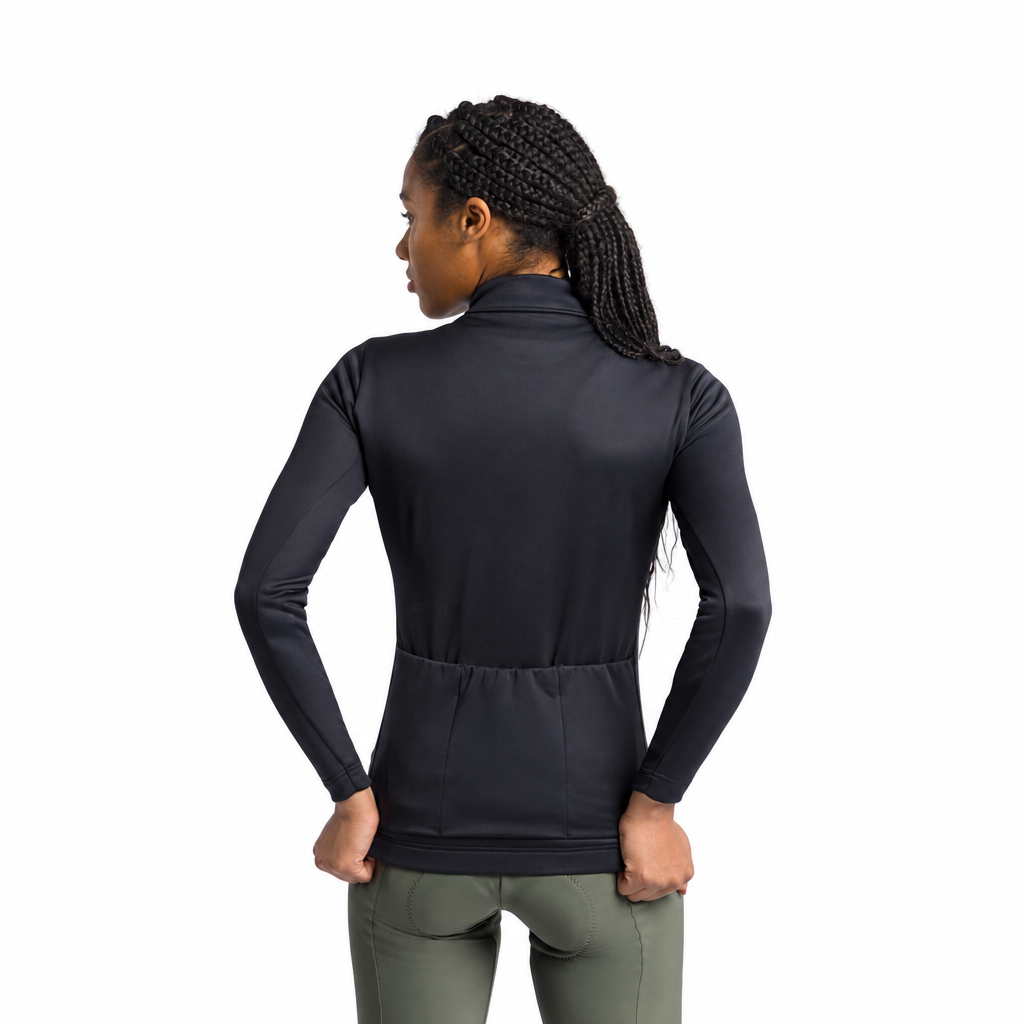 Casaco SPORTFUL CLASSIC 2 para mulher, preto, vista de trás sobre fundo branco