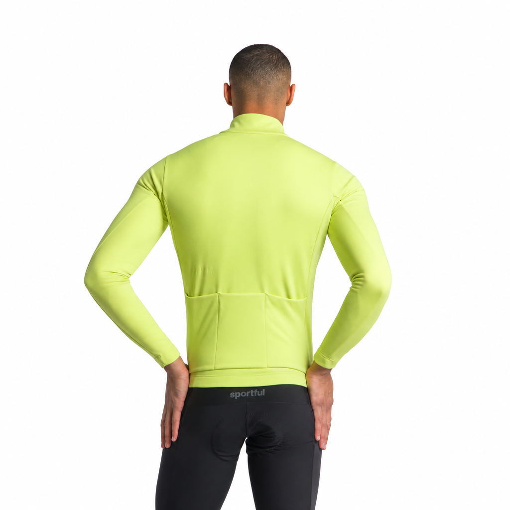 Casaco SPORTFUL CLASSIC 2 amarelo, vista de costas sobre fundo branco
