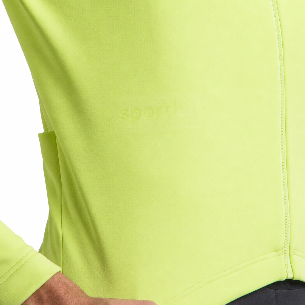 Casaco SPORTFUL CLASSIC 2 amarelo, pormenor sobre fundo branco
