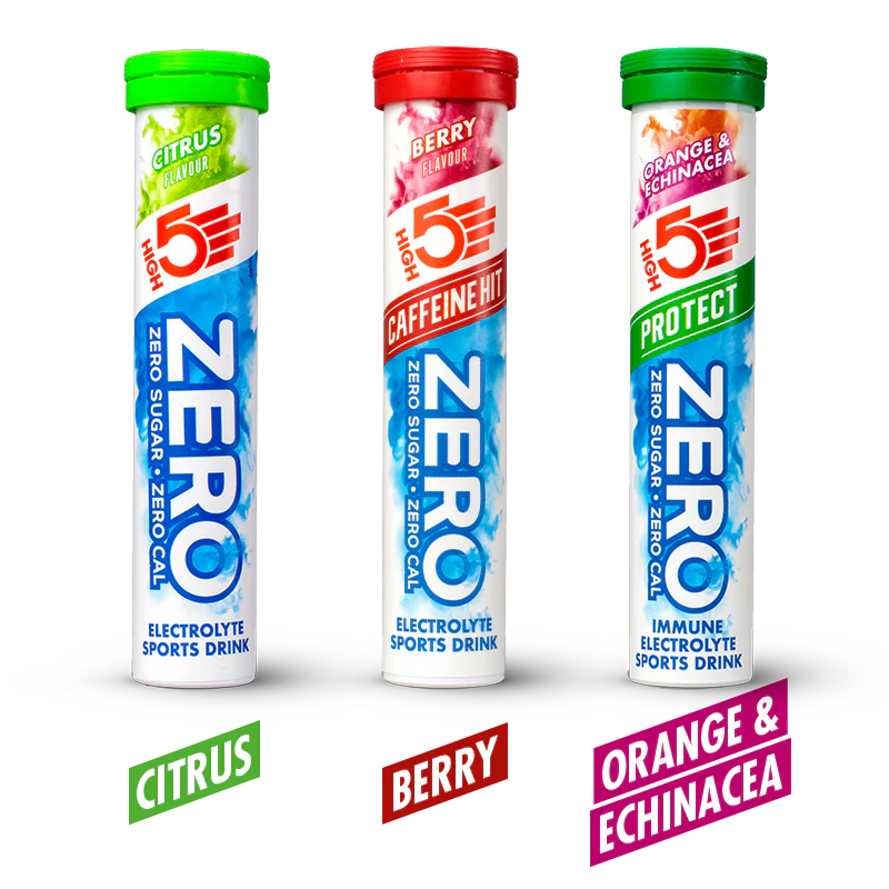 3x20 Pacote HIGH5 ZERO VARIETY PACK Pastilhas de frutos vermelhos cafeína/limão/laranja