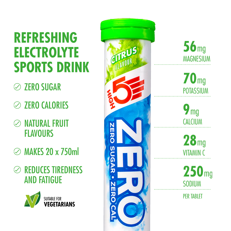 3x20 Pacote HIGH5 ZERO VARIETY PACK Pastilhas de frutos vermelhos cafeína/limão/laranja