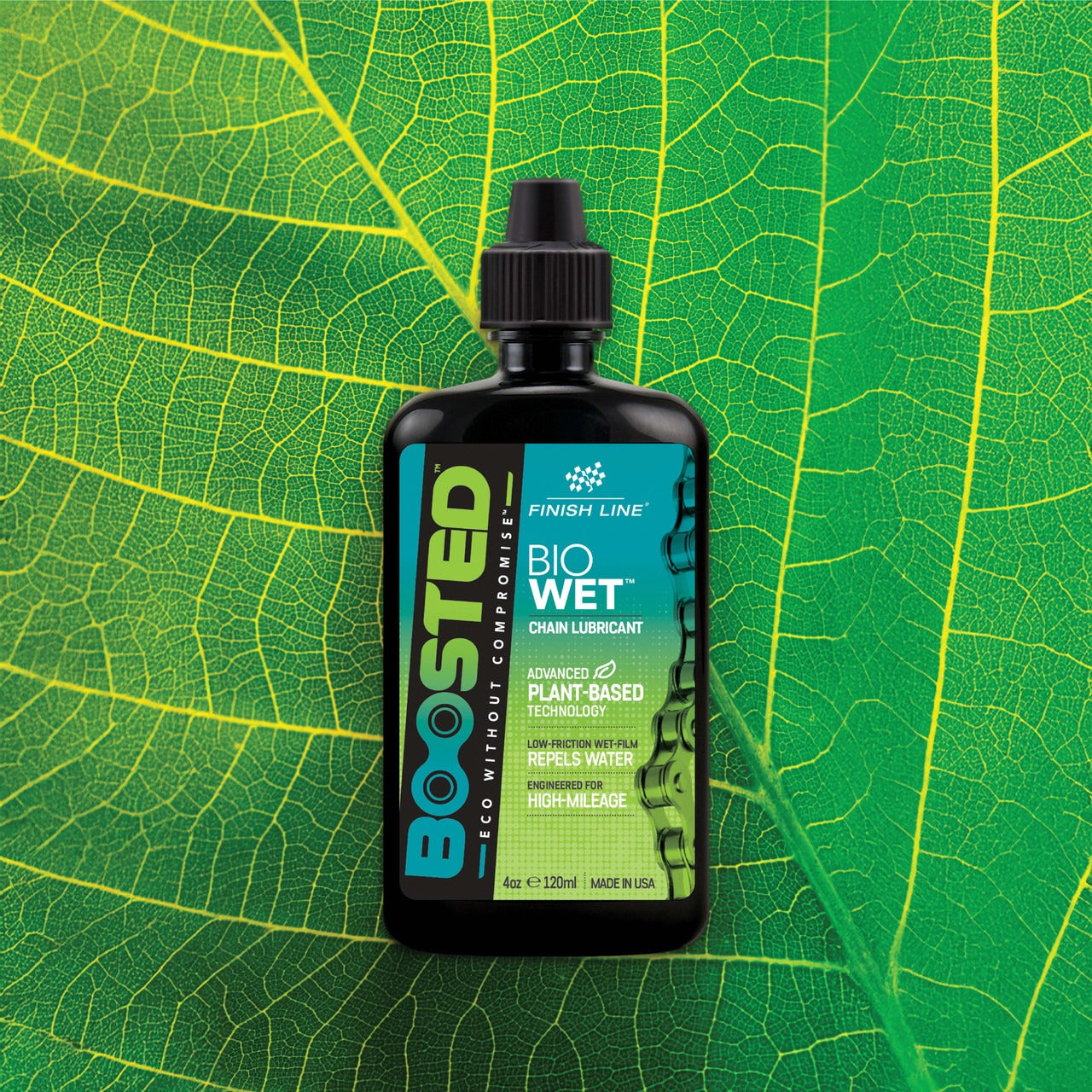 Lubrificante para correntes FINISH LINE BOOSTED™ BIO WET (60 ml)