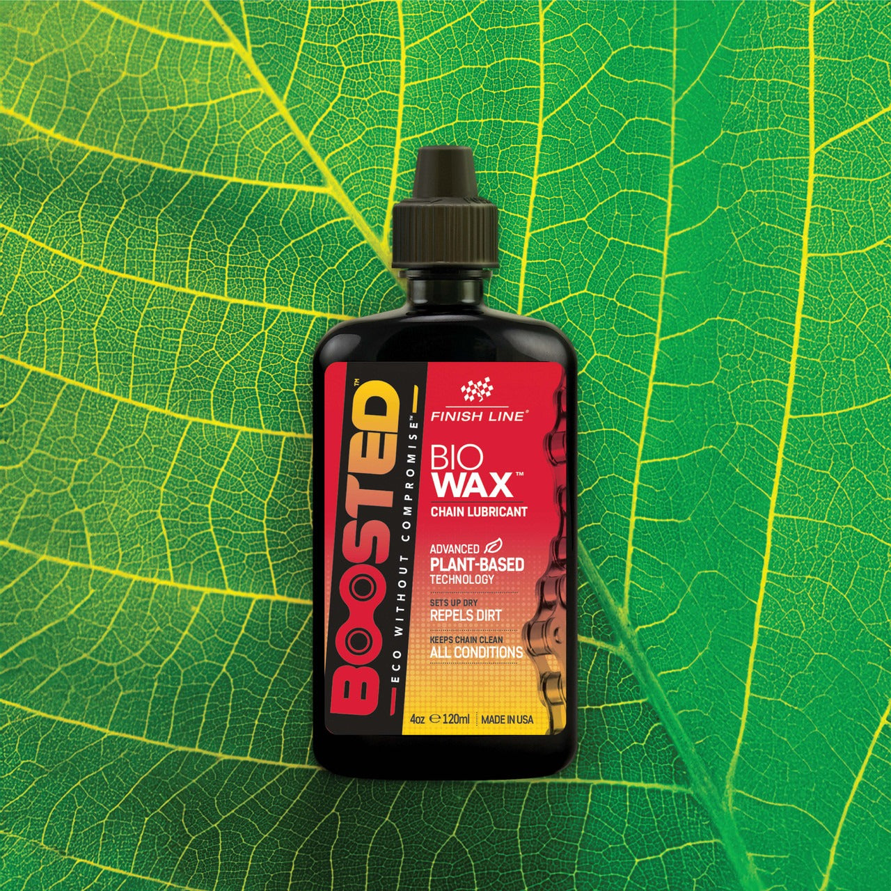 Lubrificante de correntes FINISH LINE BOOSTED™ BIO WAX (120 ml)
