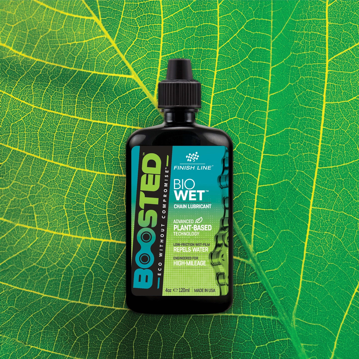 Lubrificante para correntes FINISH LINE BOOSTED™ BIO WET (120 ml)
