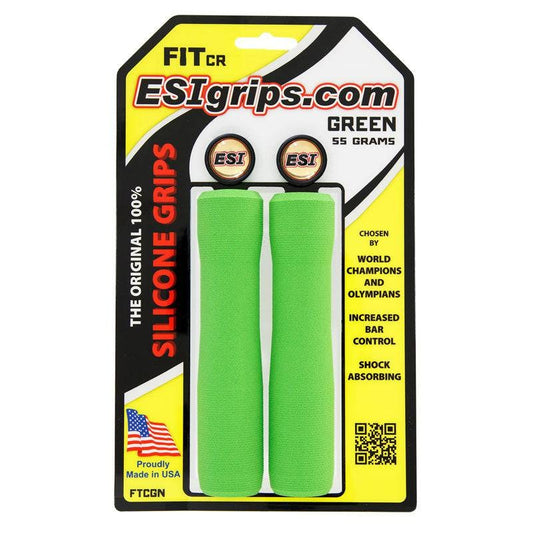 Punhos ESI FIT CR (CHUNKY/RACER'S EDGE COMBO) 130 mm Verde