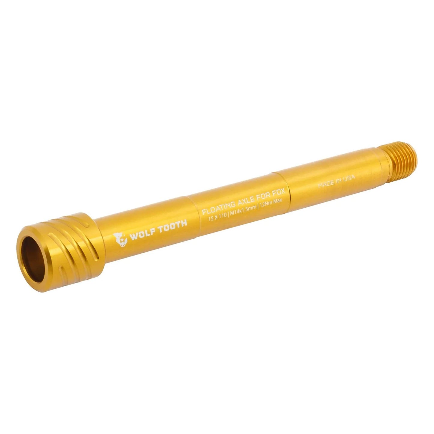 Eixo da roda dianteira WOLF TOOTH para forquilhas FOX 36/38 15x110 mm Boost Gold