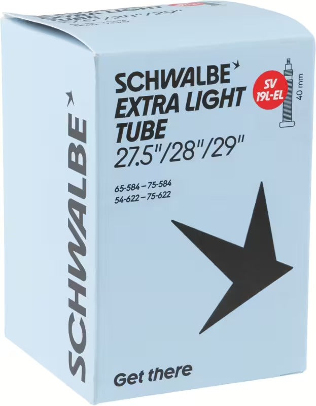 Câmara de ar SCHWALBE EXTRA LIGHT SV 19L 27,5/29x2,10/3 Presta 40 mm