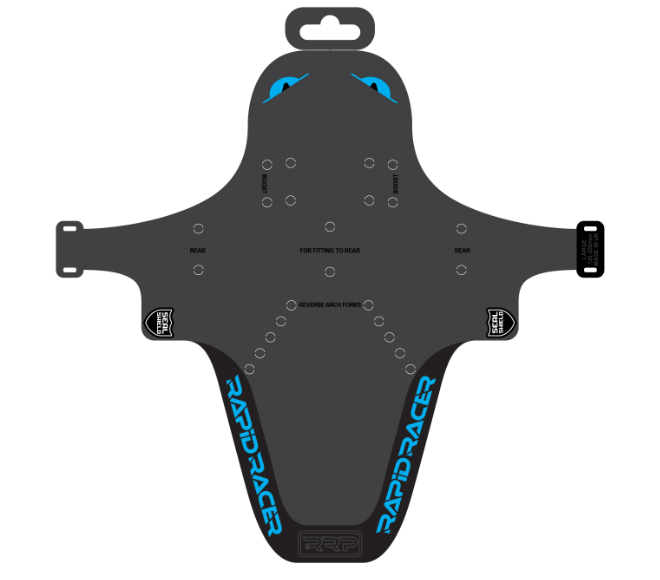 Guarda-lamas RRP EnduroGuard Standard (forquilhas 80 a 120 mm) Preto/Azul celeste