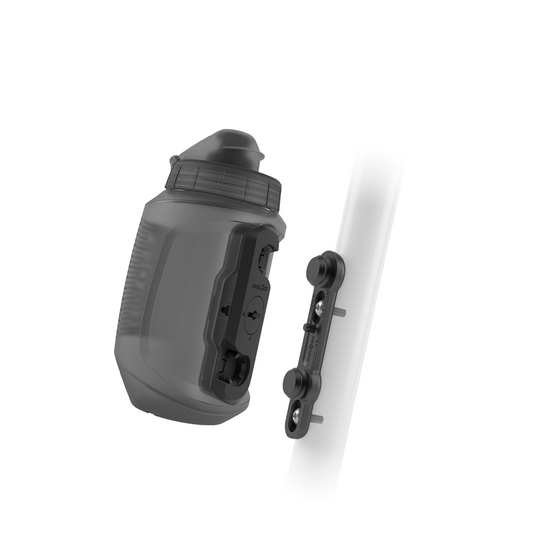 Kit garrafa e porta-garrafas FIDLOCK TWIST BIKE BASE 550 ml fumado