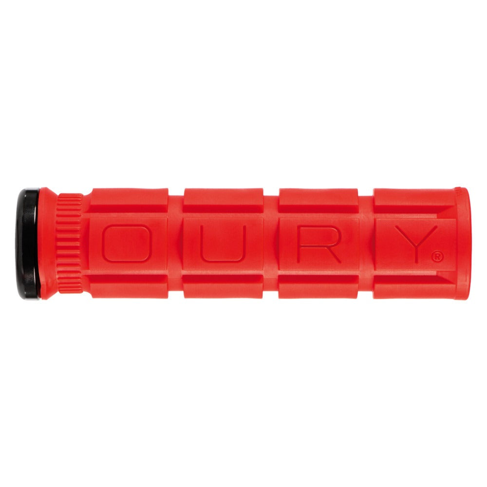 Punhos vermelhos OURY Lock-on V2 135mm