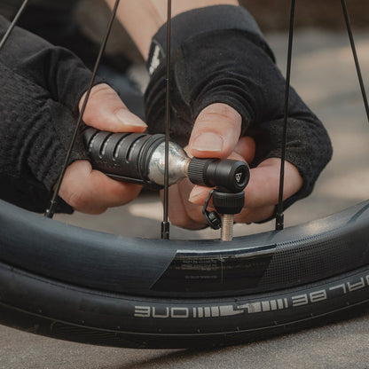 Percutor CO2 TOPEAK NANO AIRBOOSTER L + Cartucho CO2 Roscado 16 g (x1)