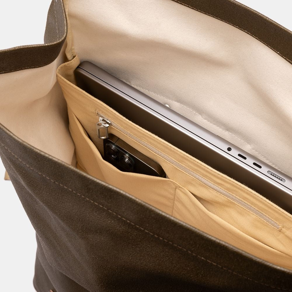 Mochila BROOKS PICKWICK COTTON CANVAS 26L Castanho