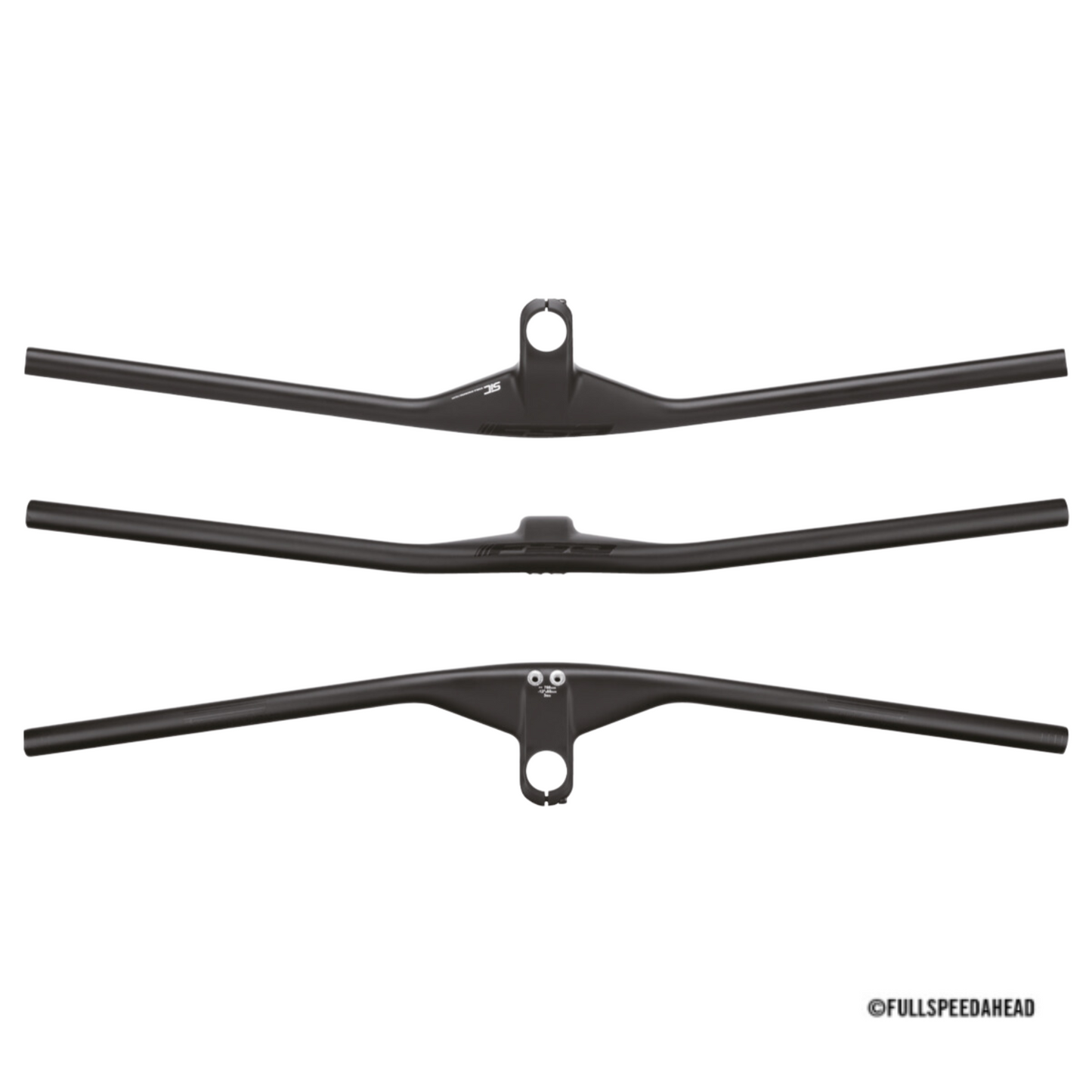 Guiador plano de carbono FSA NS SIC 80mm x 780mm Carbono