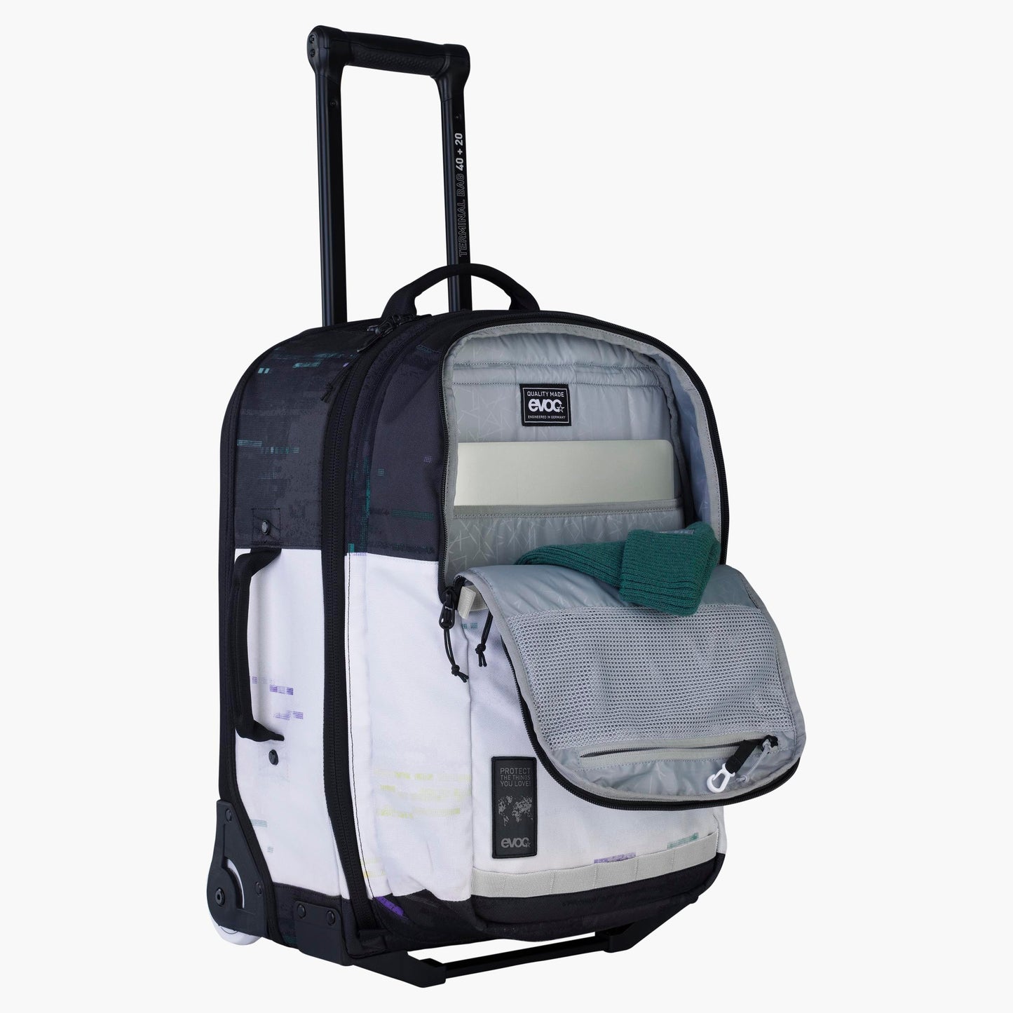 Mala Trolley EVOC 40L +20L Preto/branco