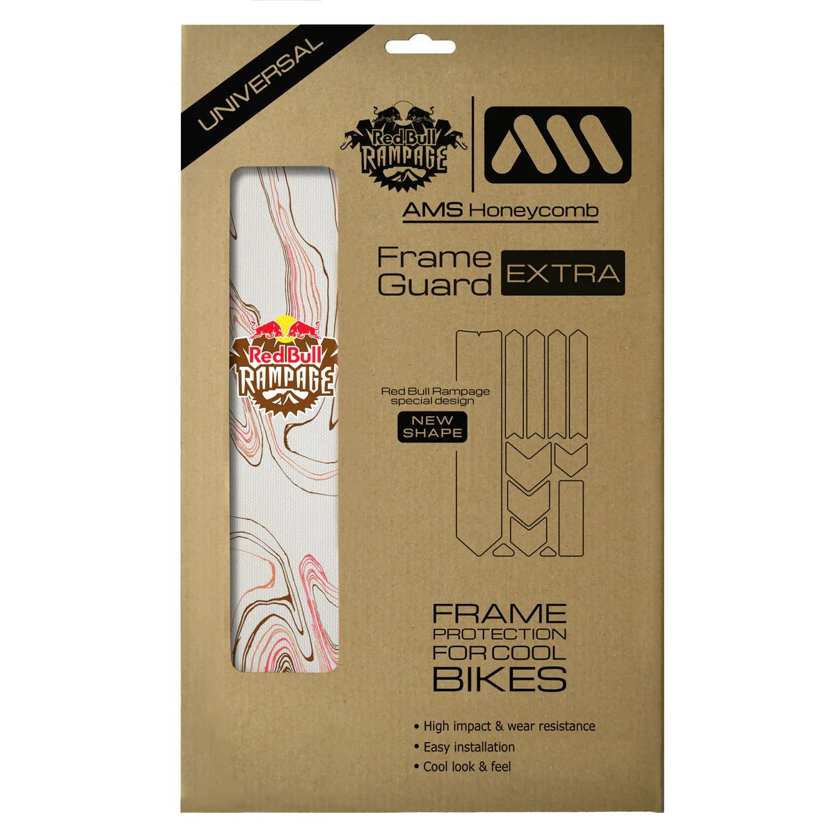 Protetor de quadro adesivo para ALL MOUNTAIN STYLE EXTRA Red Bull Rampage Ridgeline Castanho