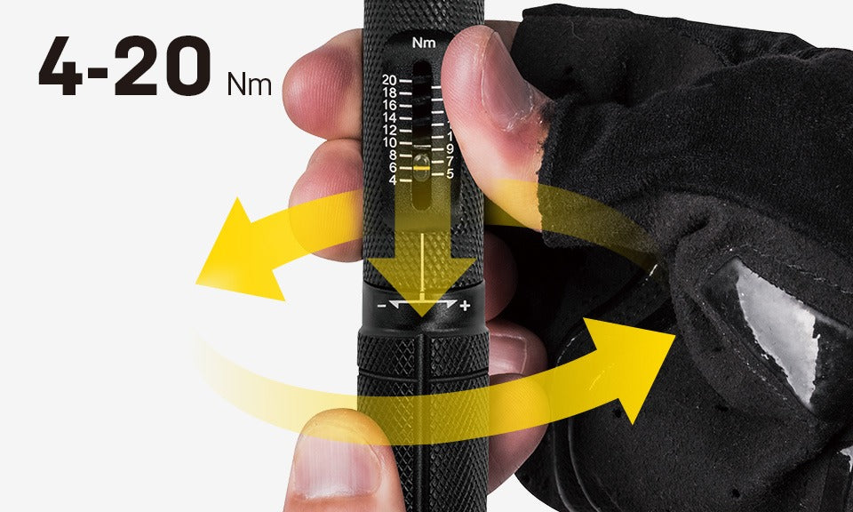 Torque da chave dinamométrica TOPEAK STICK PRO (4-20 Nm)