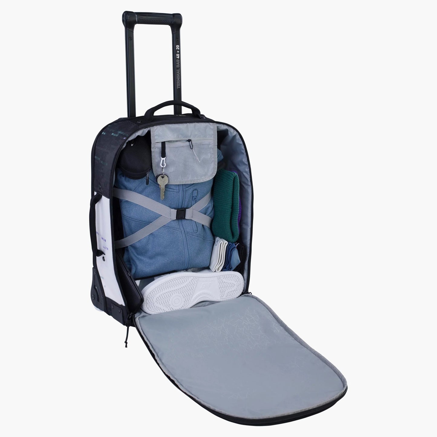 Mala Trolley EVOC 40L +20L Preto/branco
