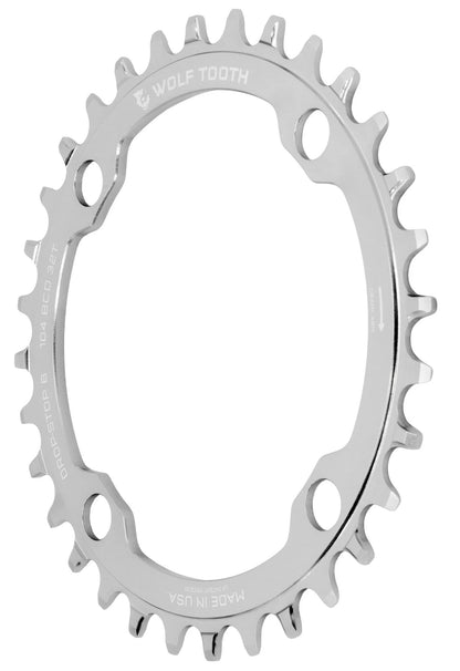 Prato Mono WOLF TOOTH DROP-STOP B 104mm Raw Silver