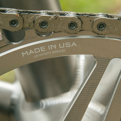Prato Mono WOLF TOOTH DROP-STOP B GRAVEL DM 8 Parafusos Sram Raw Silver