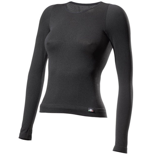 SIXS FTS2 Roupa interior de manga comprida para mulher Preto
