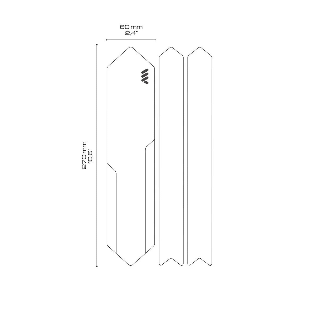 Proteção adesiva para TODAS as bases/caubanos MOUNTAIN STYLE Preto