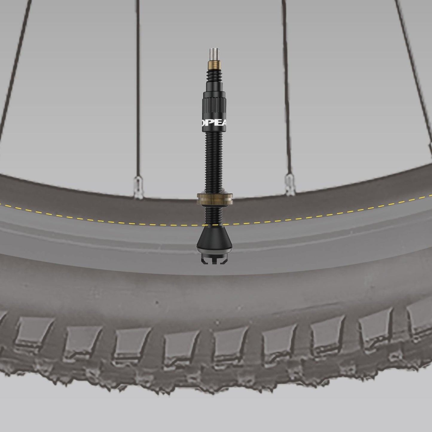 Conjunto de 2 válvulas sem câmara de ar TOPEAK TURBOFLOW Preto