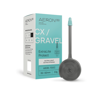Câmara de Ar AERON ExtraLite Protect Válvula Alumínio CX-Gravel 650b/700x32-52mm
