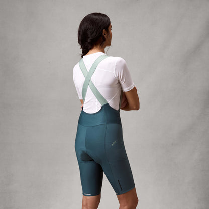 Calção Curto com Bretelas ENDURA ALLTRACK RIDE Mulher Teal