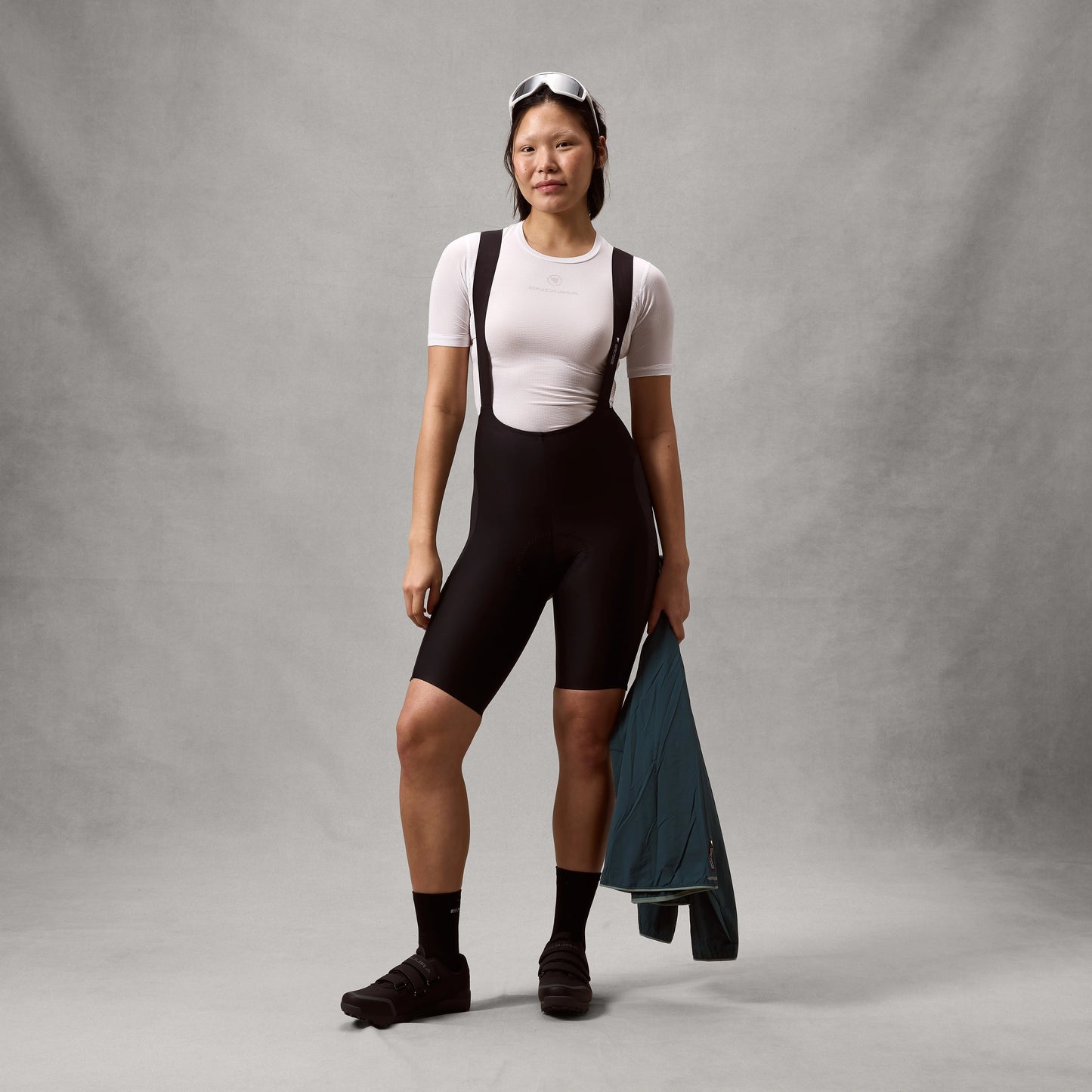 Calças ENDURA ALLTRACK RIDE Bib Tight para mulher Preto