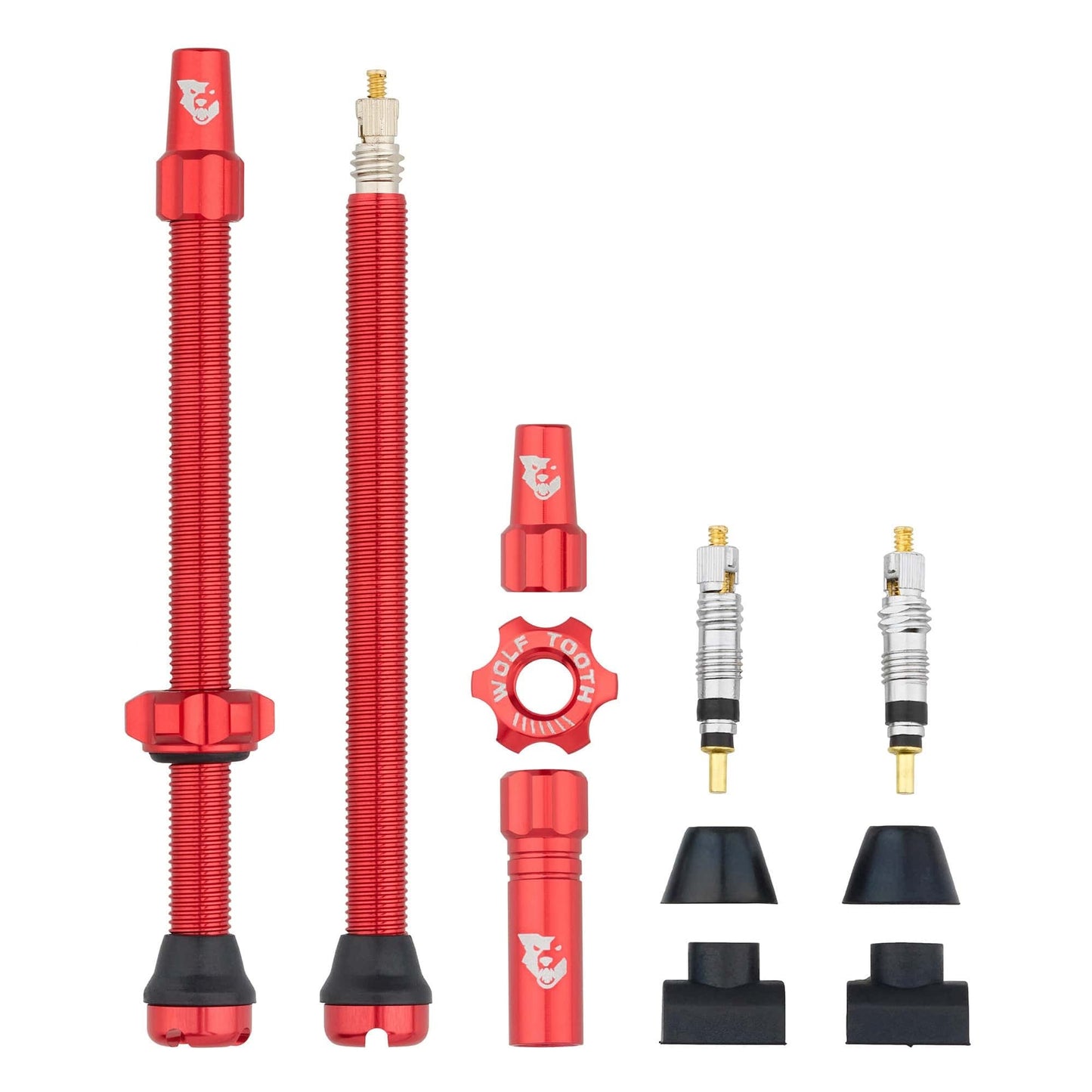 Conjunto de 2 válvulas sem câmara de ar WOLF TOOTH Vermelho