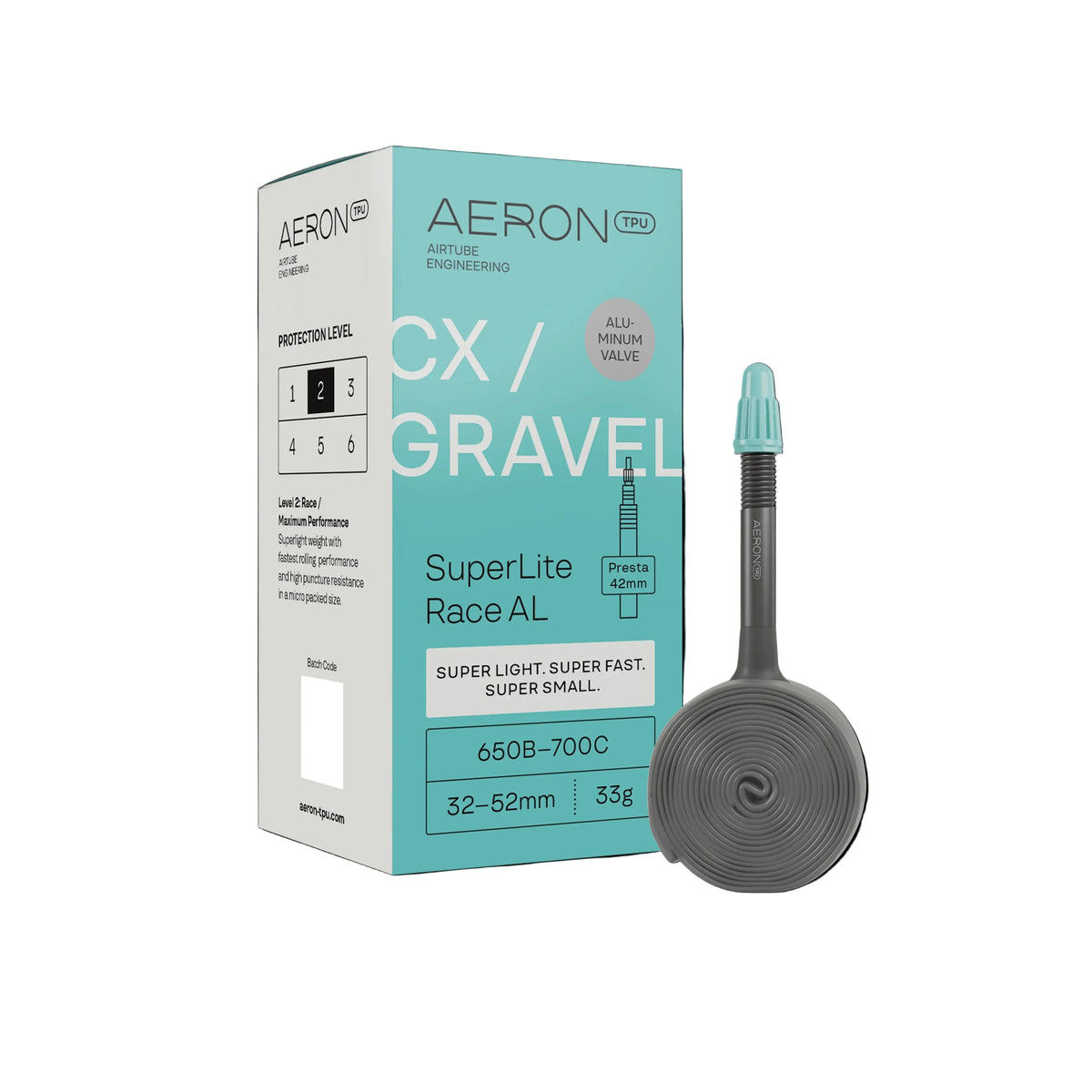 Câmara de Ar AERON SuperLite Race Válvula Alumínio CX-Gravel 650b/700x32-52mm