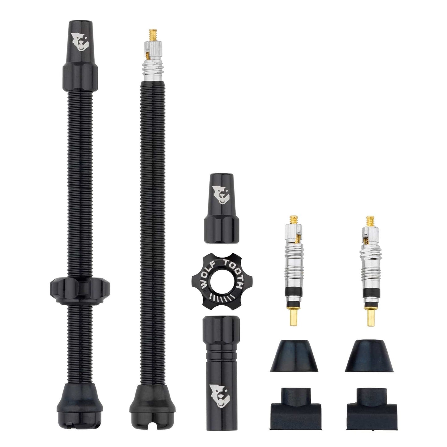 Conjunto de 2 válvulas sem câmara de ar WOLF TOOTH Preto