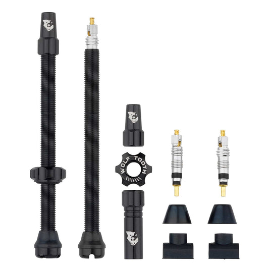 Conjunto de 2 válvulas sem câmara de ar WOLF TOOTH Preto
