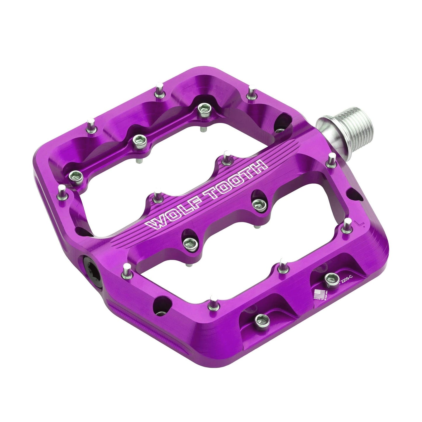 Pedais planos WOLF TOOTH WAVEFORM Large, roxos