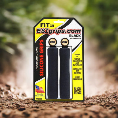 Punhos ESI FIT CR (combinação CHUNKY/RACER'S EDGE) 130 mm pretos