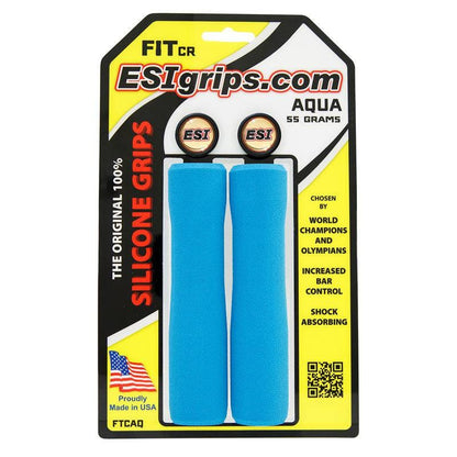 Grips ESI FIT CR (CHUNKY/RACER'S EDGE COMBO) 130 mm Azul-celeste