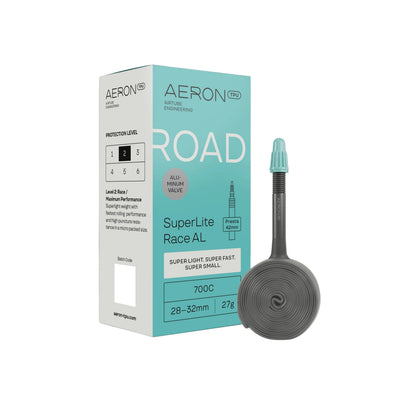 Câmara de Ar AERON SuperLite Race Válvula Alumínio Estrada 700x28-32mm