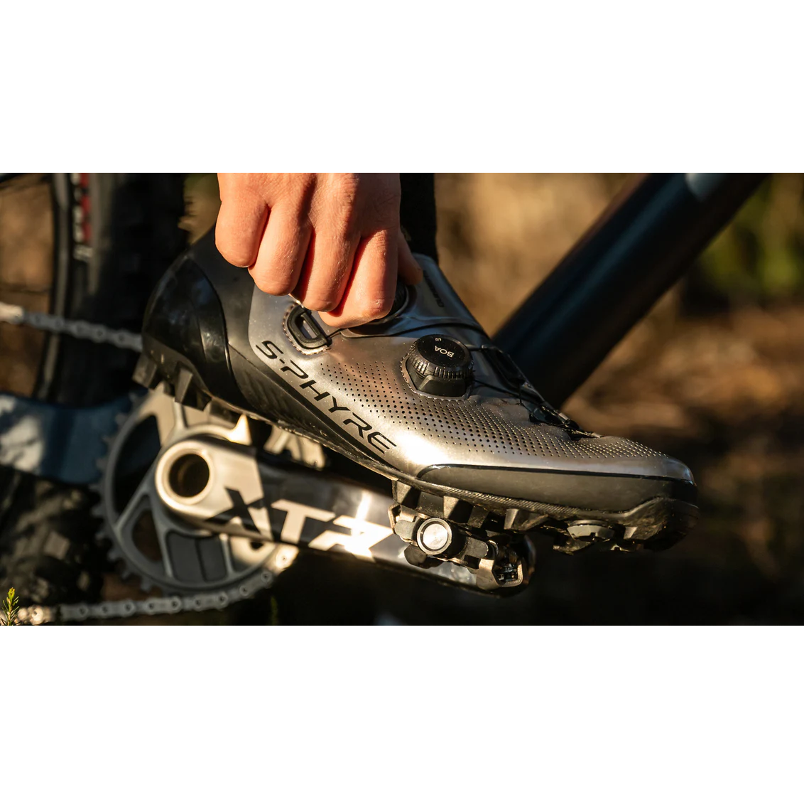 SHIMANO XTR XC903S S-PHYRE Prata Sapatos MTB - Edição Limitada