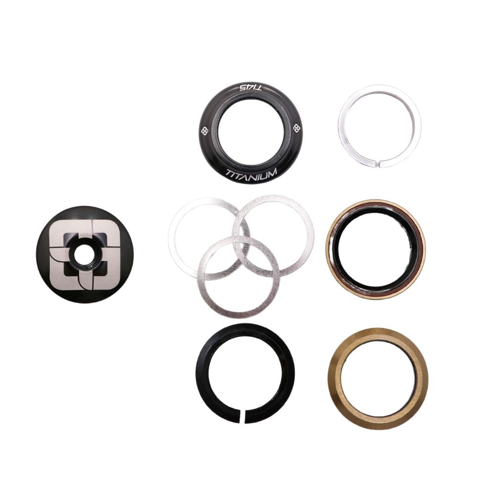 Jogo de Direção Integrado PRIDE Ti45 Titanium iIS42 1"1/8 Preto