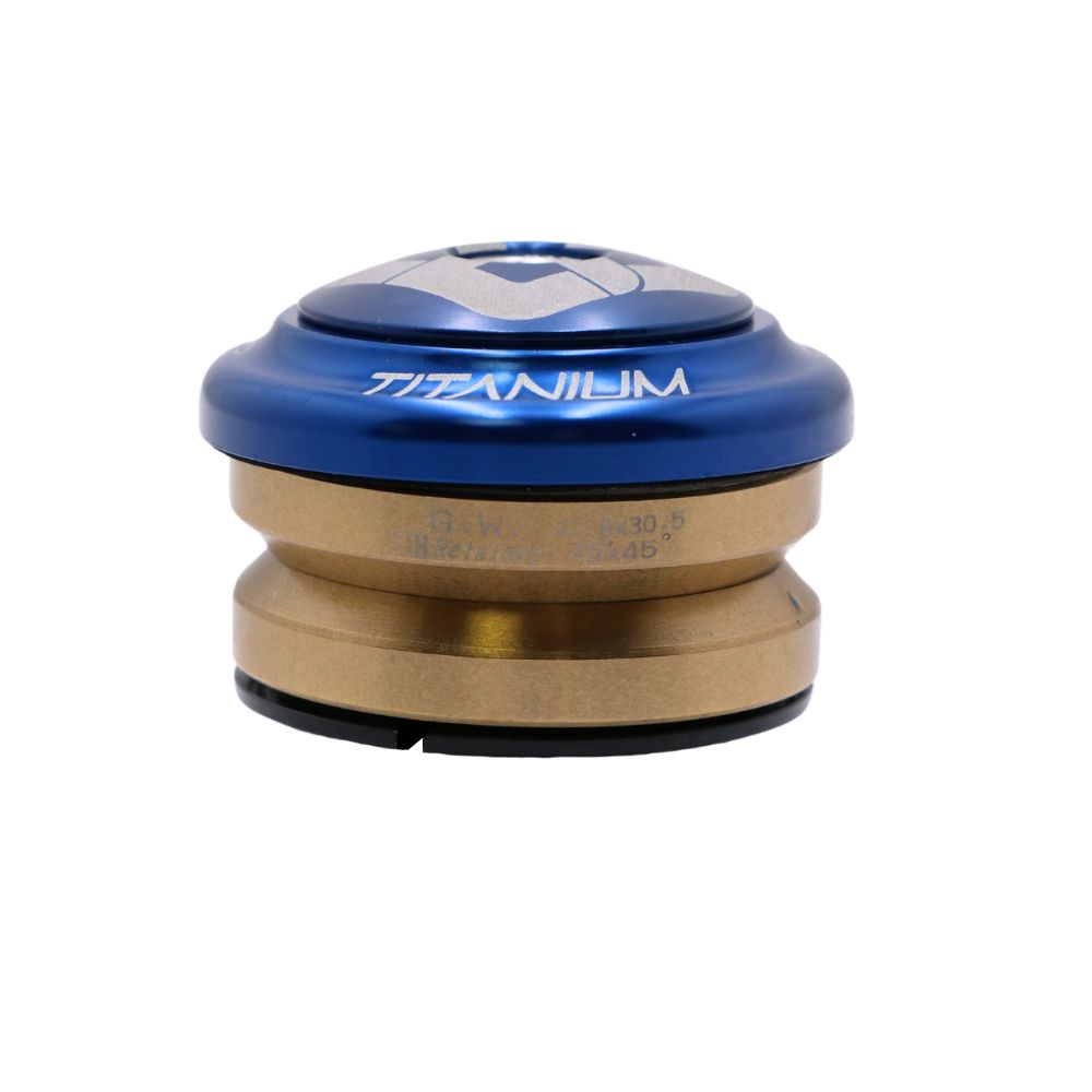 Jogo de Direção Integrado PRIDE Ti45 Titanium iIS42 1"1/8 Azul