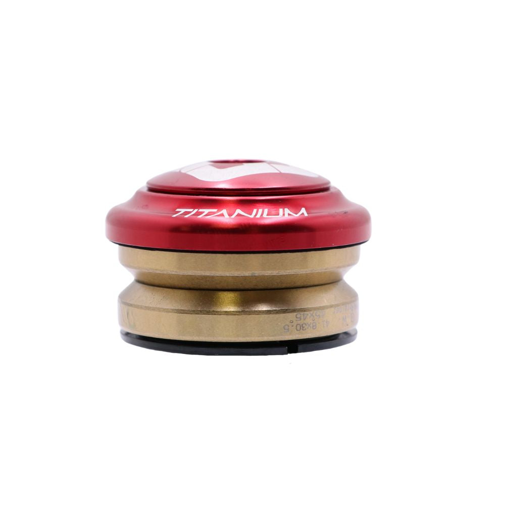 Jogo de Direção Integrado PRIDE Ti45 Titanium iIS42 1"1/8 Vermelho