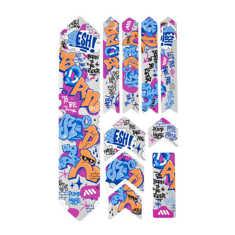 ALL MOUNTAIN STYLE EXTRA Born to Be Rider Protetor de quadro adesivo azul