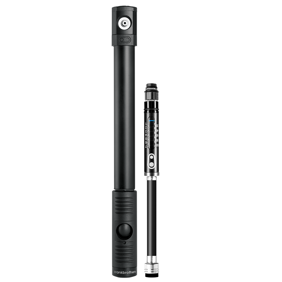 Bomba de mão CRANKBROTHERS KLIC HP com manómetro Midnight Edition