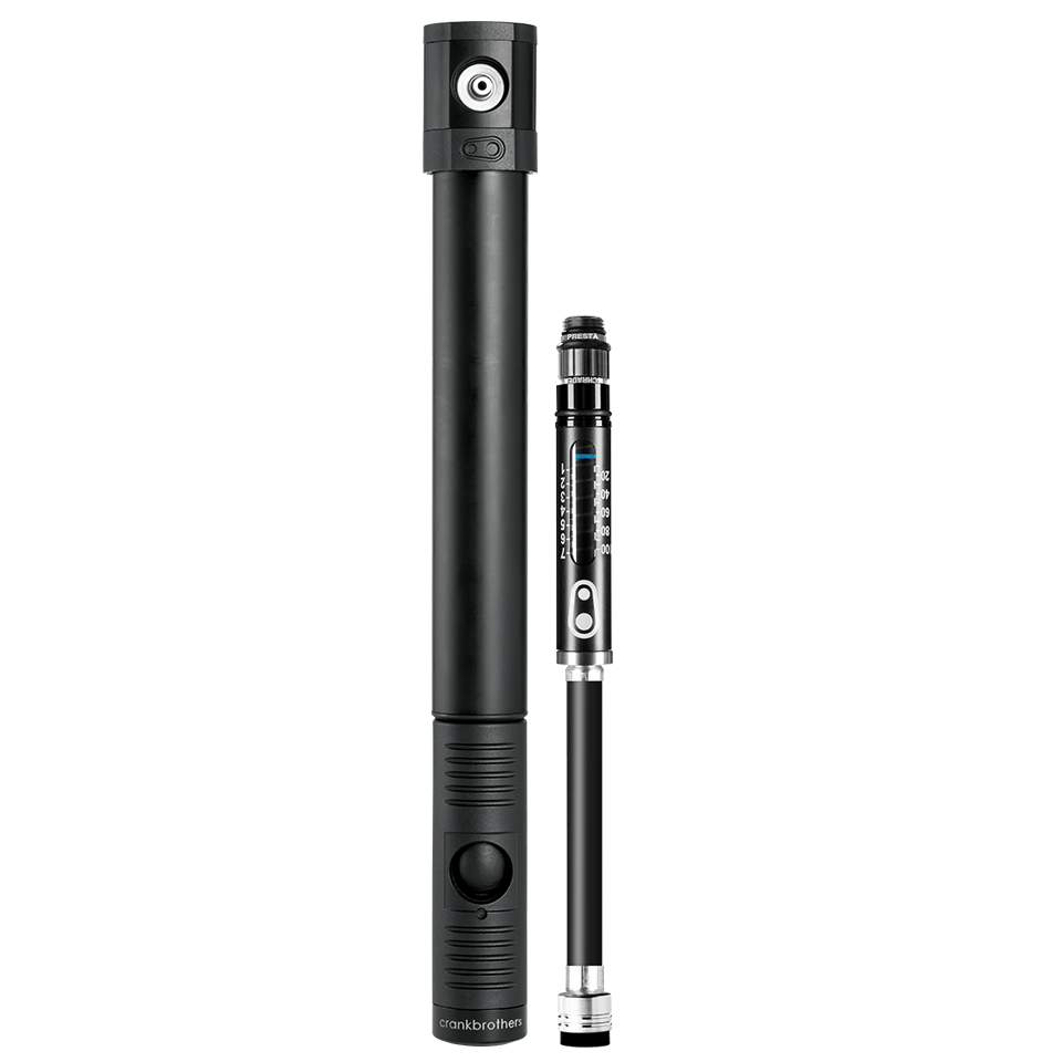 Bomba de mão CRANKBROTHERS KLIC HV com manómetro Midnight Edition