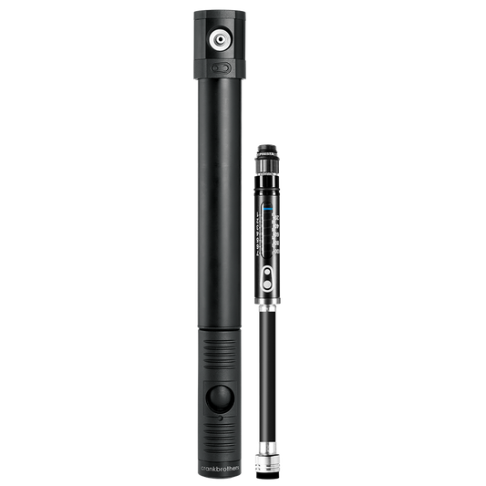 Bomba de mão CRANKBROTHERS KLIC HV com manómetro Midnight Edition