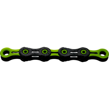 Corrente 11V KMC DLC11 Waxed Preto/Verde Encerada